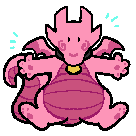 Icon for Vyn, showing a pink dragon.